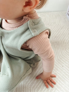 sage ribbed dungarees - Sadie:Baby UK