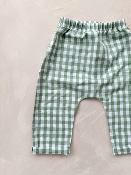 sage gingham trousers - Sadie:Baby UK