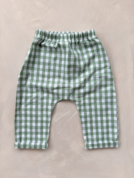 sage green gingham trousers - Sadie:Baby UK