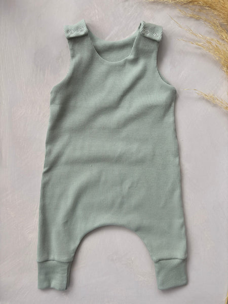 sage ribbed dungarees - Sadie:Baby UK